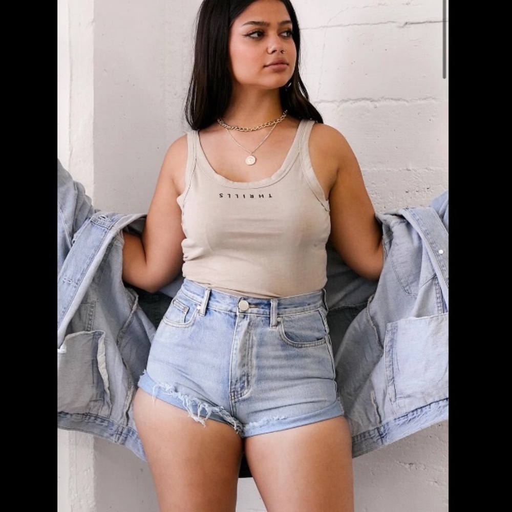 Princess Polly | Eddie High Waisted Shorts Blue